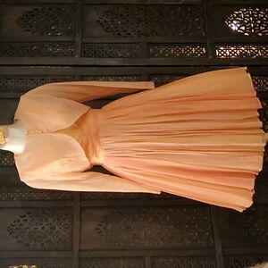 Vintage Coral dress w jacket & petticoat